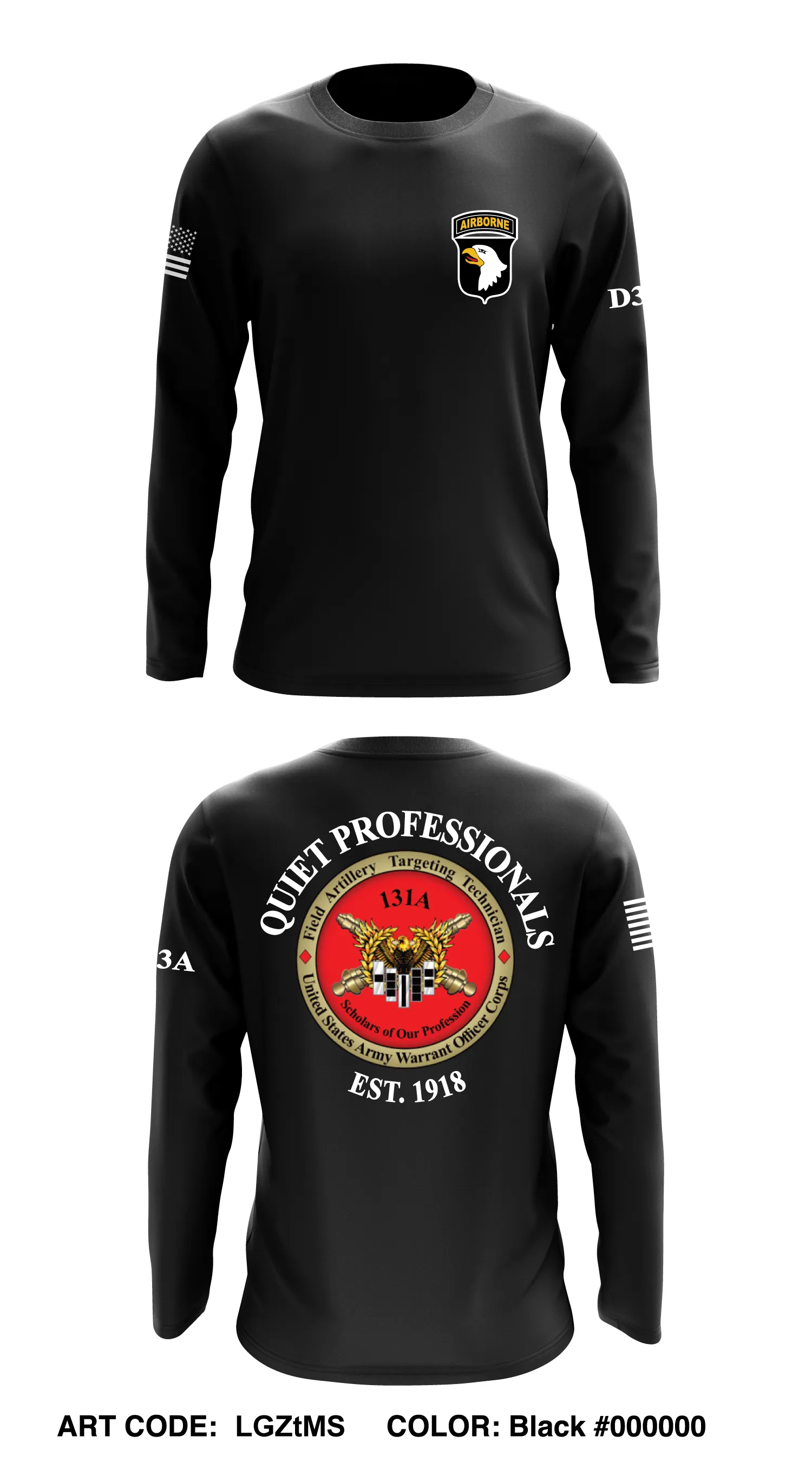 101ST ABDV (AASLT), 131A Targeting Technicians Core Men's LS Performance Tee - LGZtMS