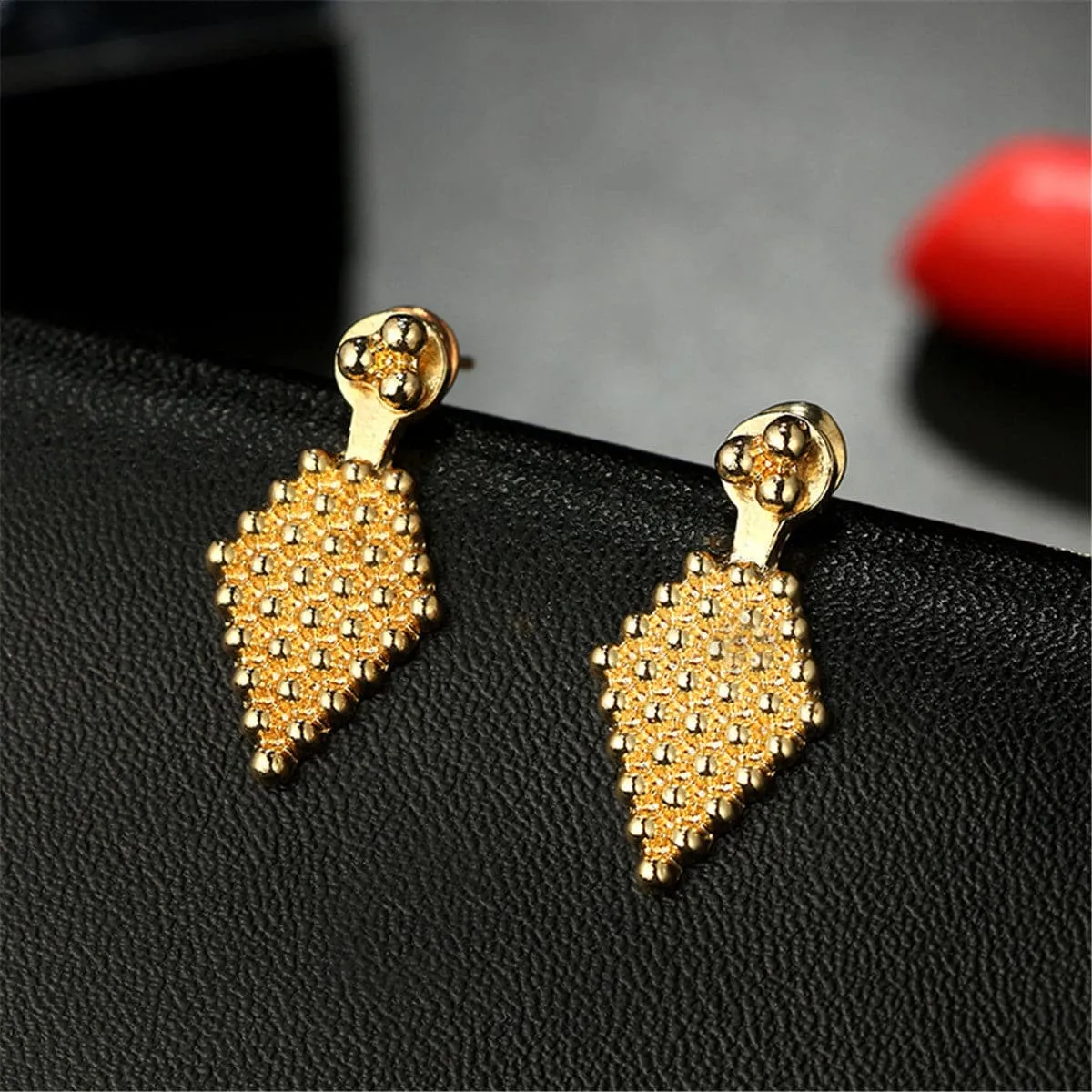 18K Gold-Plated Diamond-Shape Ear Jackets