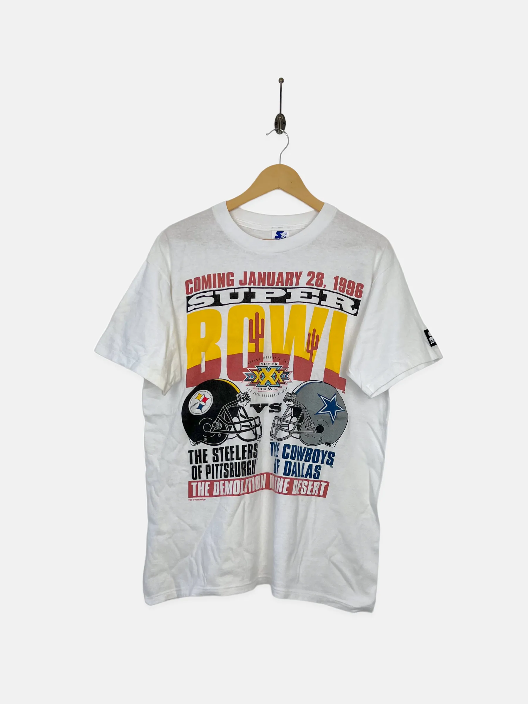 1996 Steelers vs Cowboys NFL Starter USA Made Vintage T-Shirt Size M-L