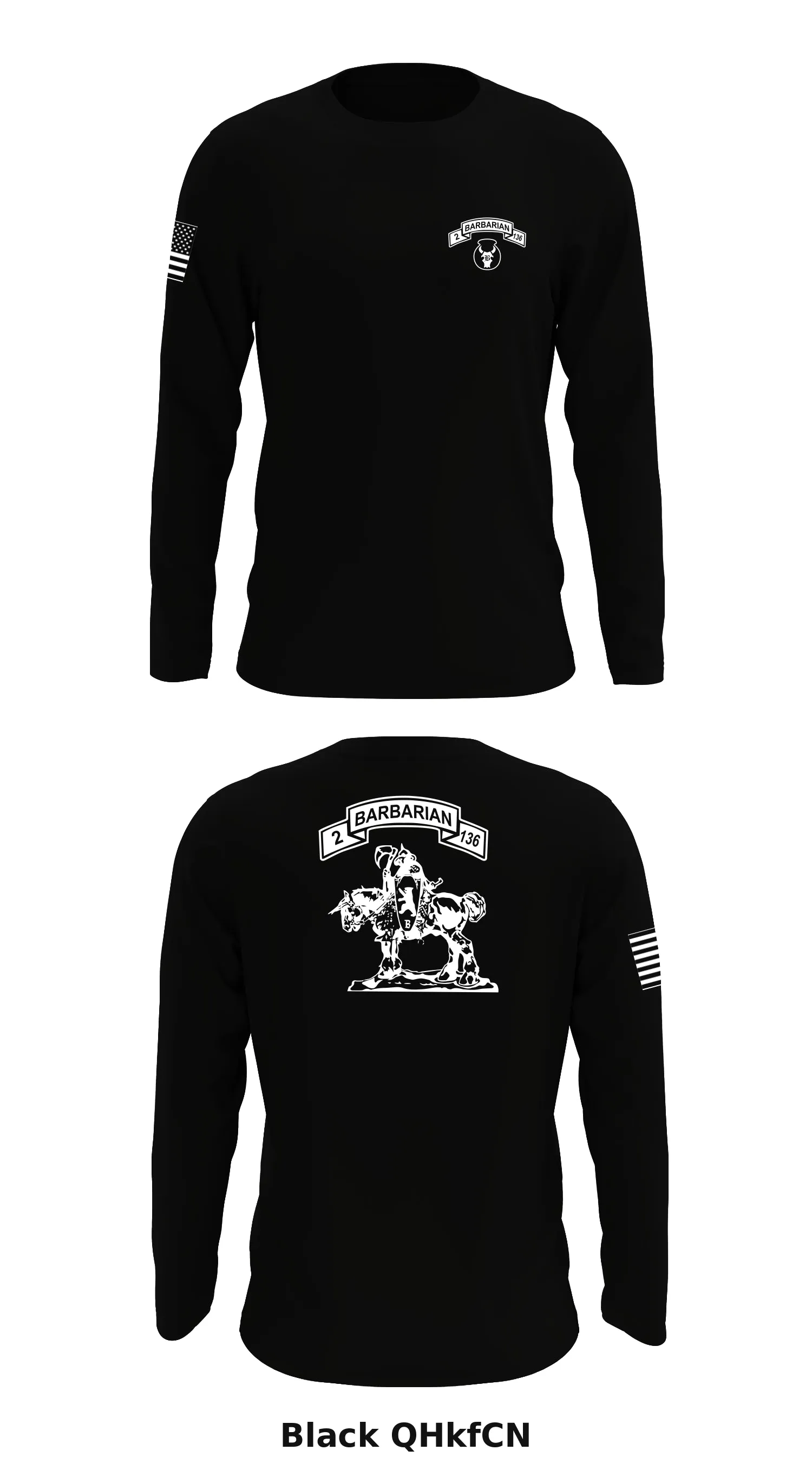 2-136 B Co Store 1 Core Men's LS Performance Tee - QHkfCN
