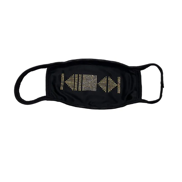 2 Pack: Cotton Shaped Rhinestone Face Mask