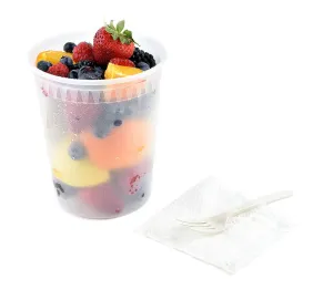 [240 SETS] Reusable Food Storage Containers with Lids - 32 oz Plastic Takeout Deli Counter Combo Pack Microwaveable Freezer Safe BPA Free Home Delicatessen Restaurant Packaging or Pantry Organization