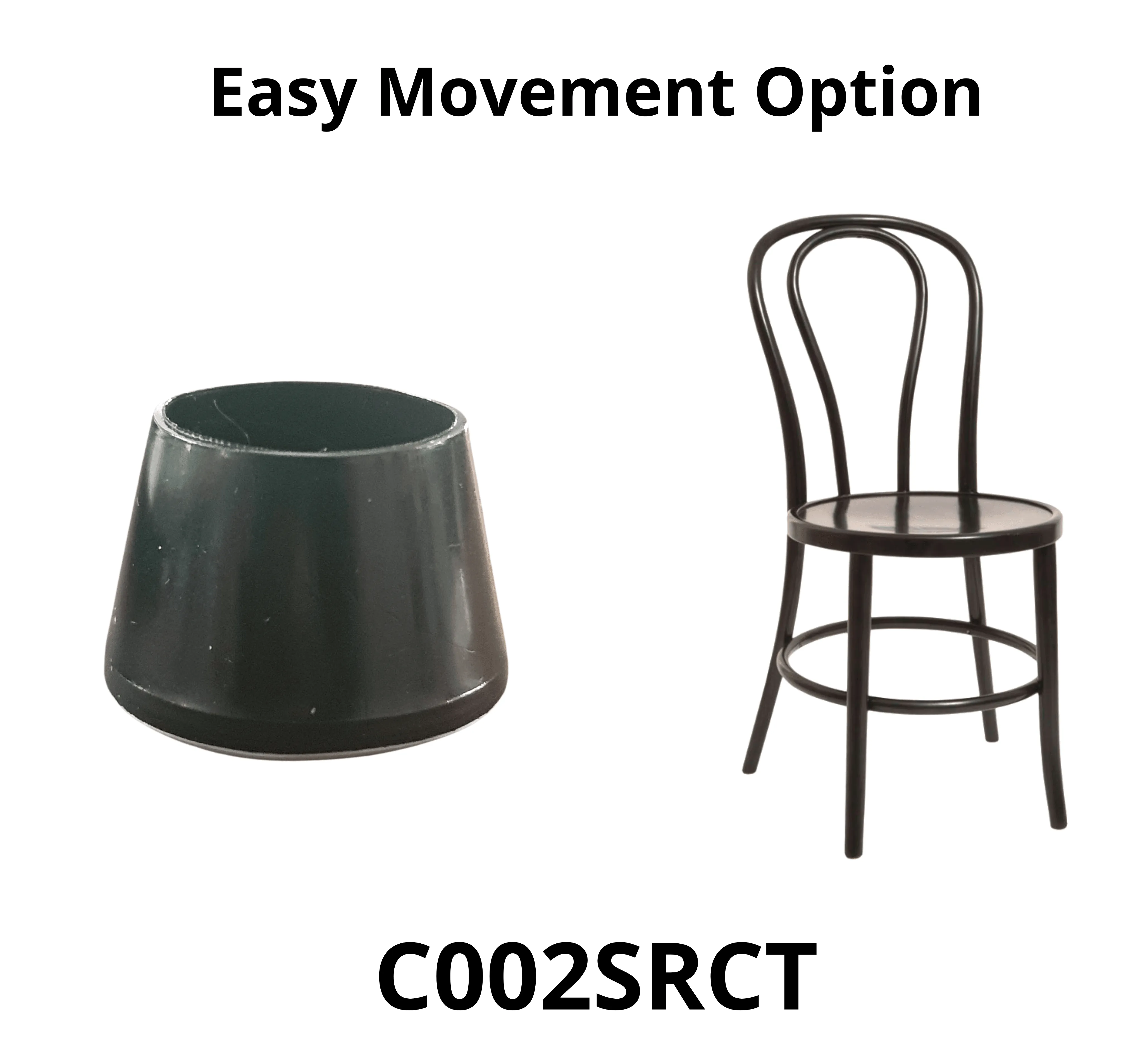 25mm Round Super Heavy Duty COMMERCIAL External Silicone Chair Protector - C002NMCT