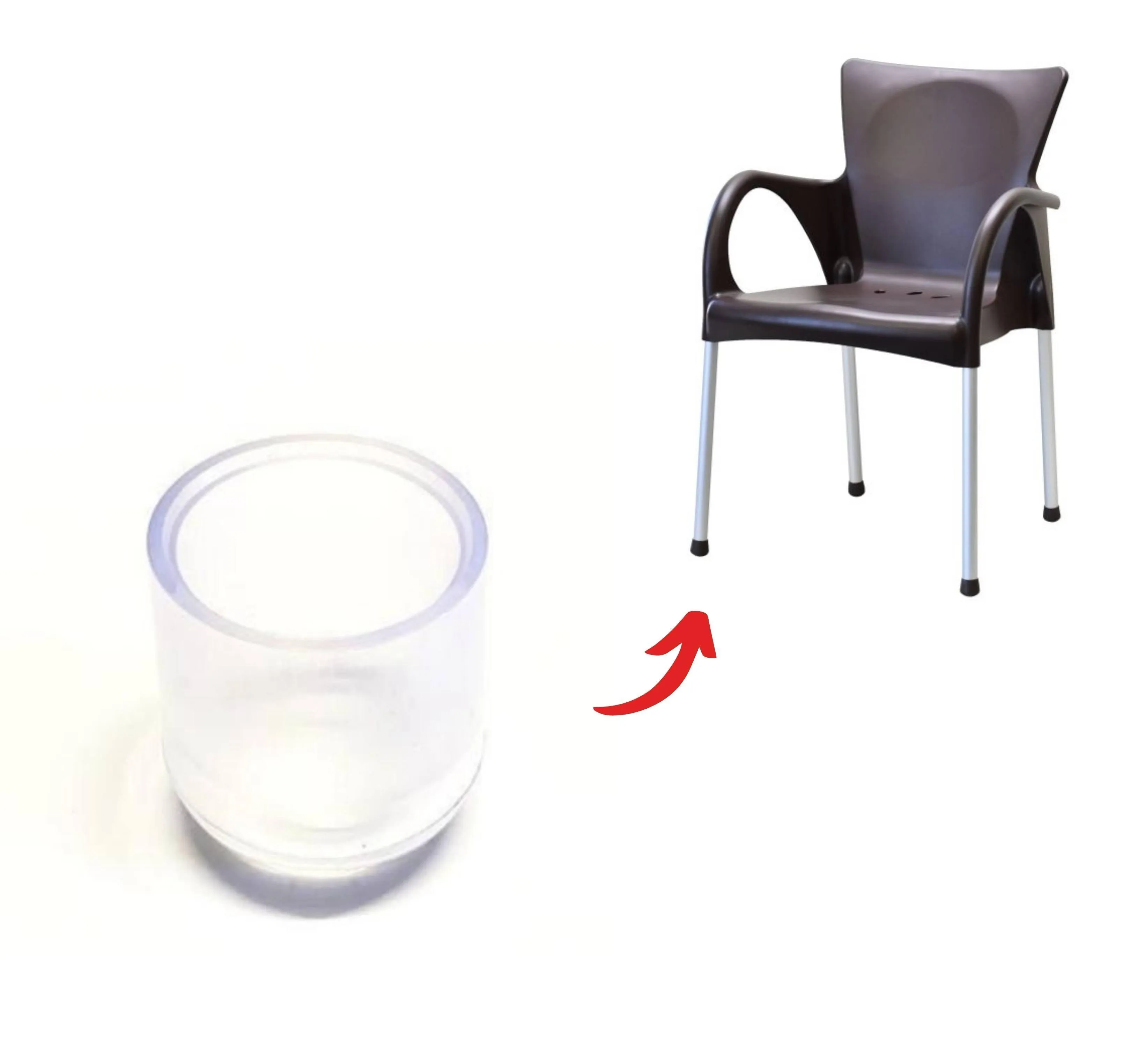 25mm Round Super Heavy Duty COMMERCIAL External Silicone Chair Protector - C002NMCT