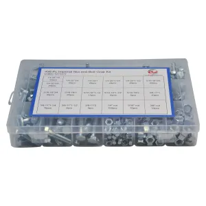 456 pc High Tensile Imperial Nut and Bolt Grab Kit Assortment