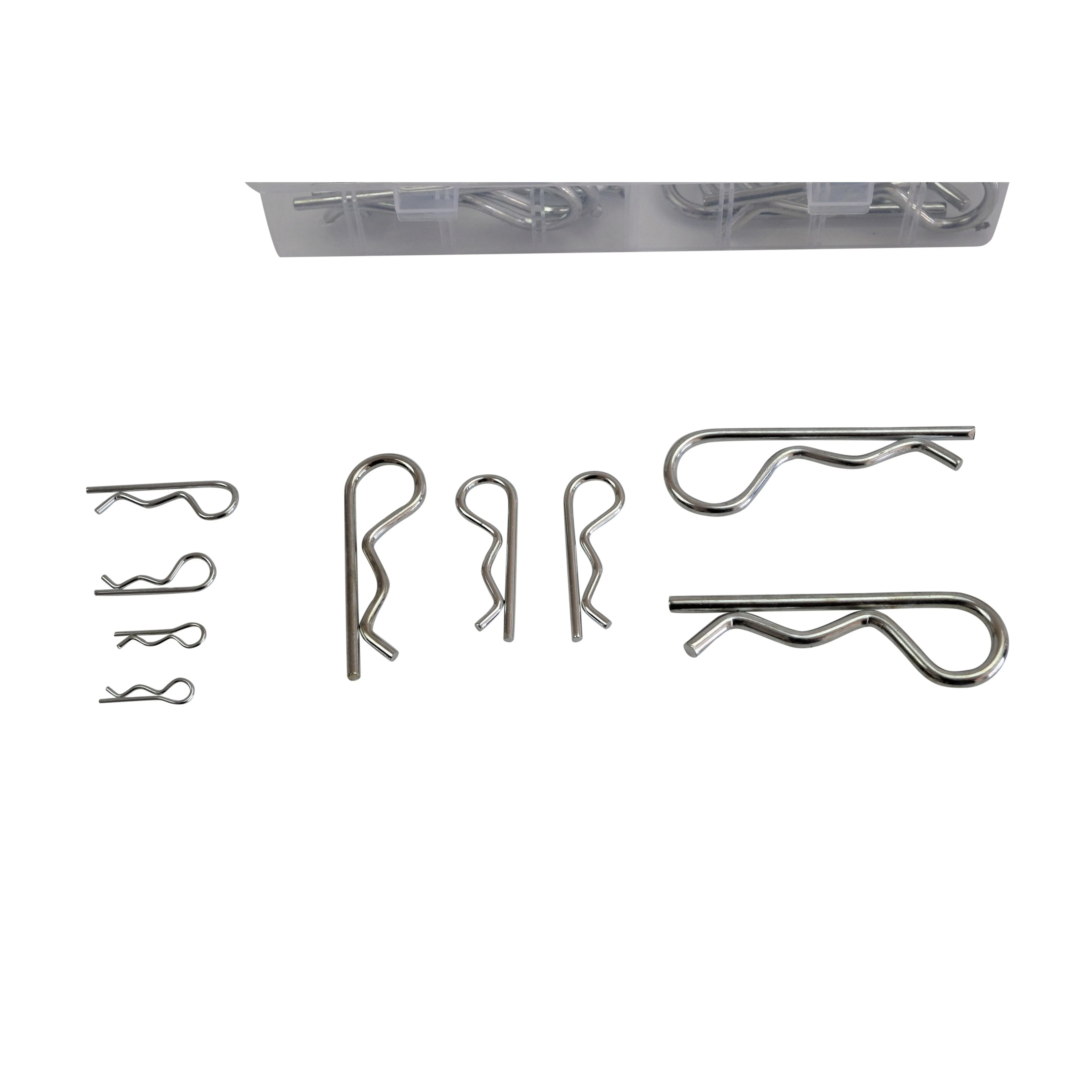 60pc Metric Clevis Pin Kit and 150pc Metric R Pin Clip Grab Kit