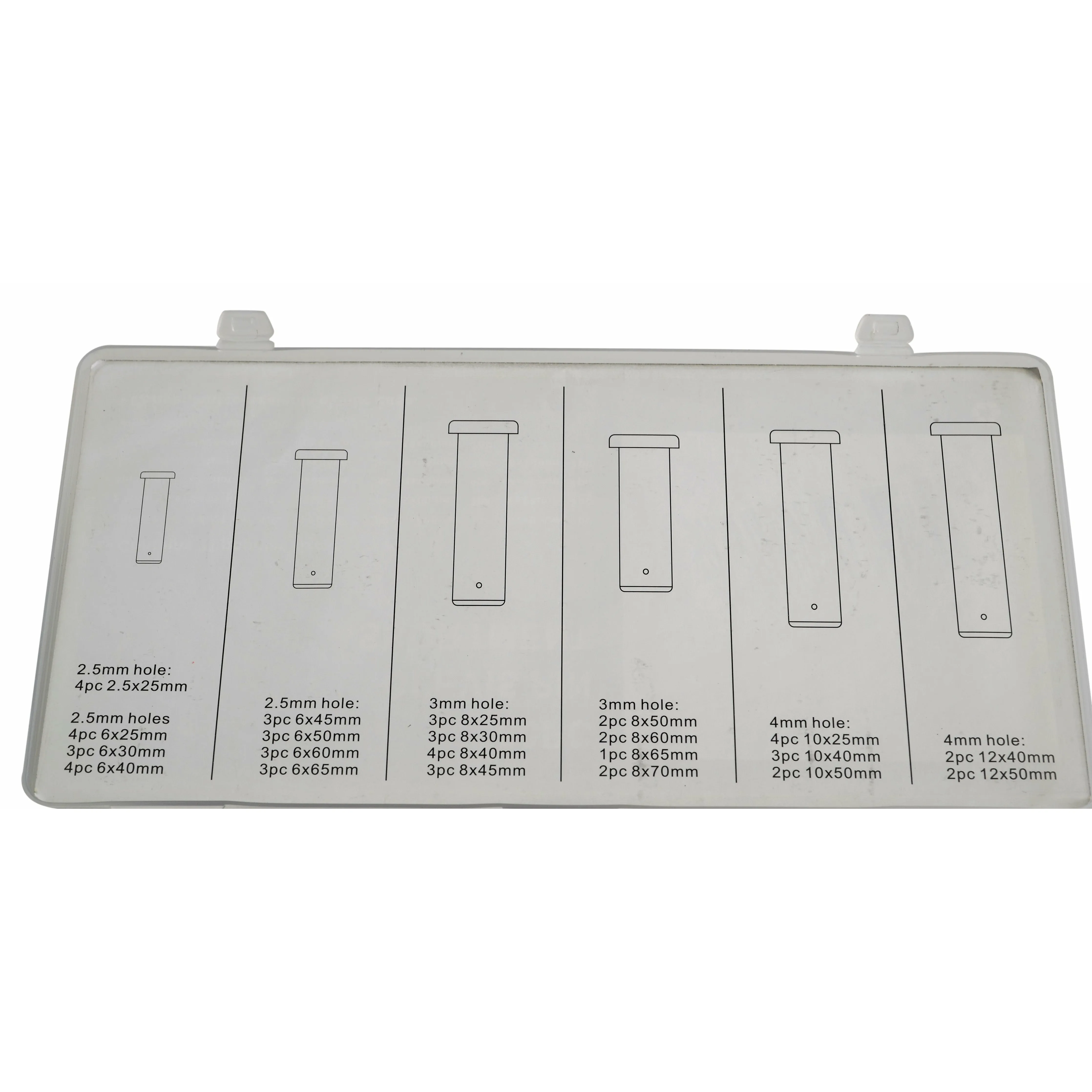 60pc Metric Clevis Pin Kit and 150pc Metric R Pin Clip Grab Kit
