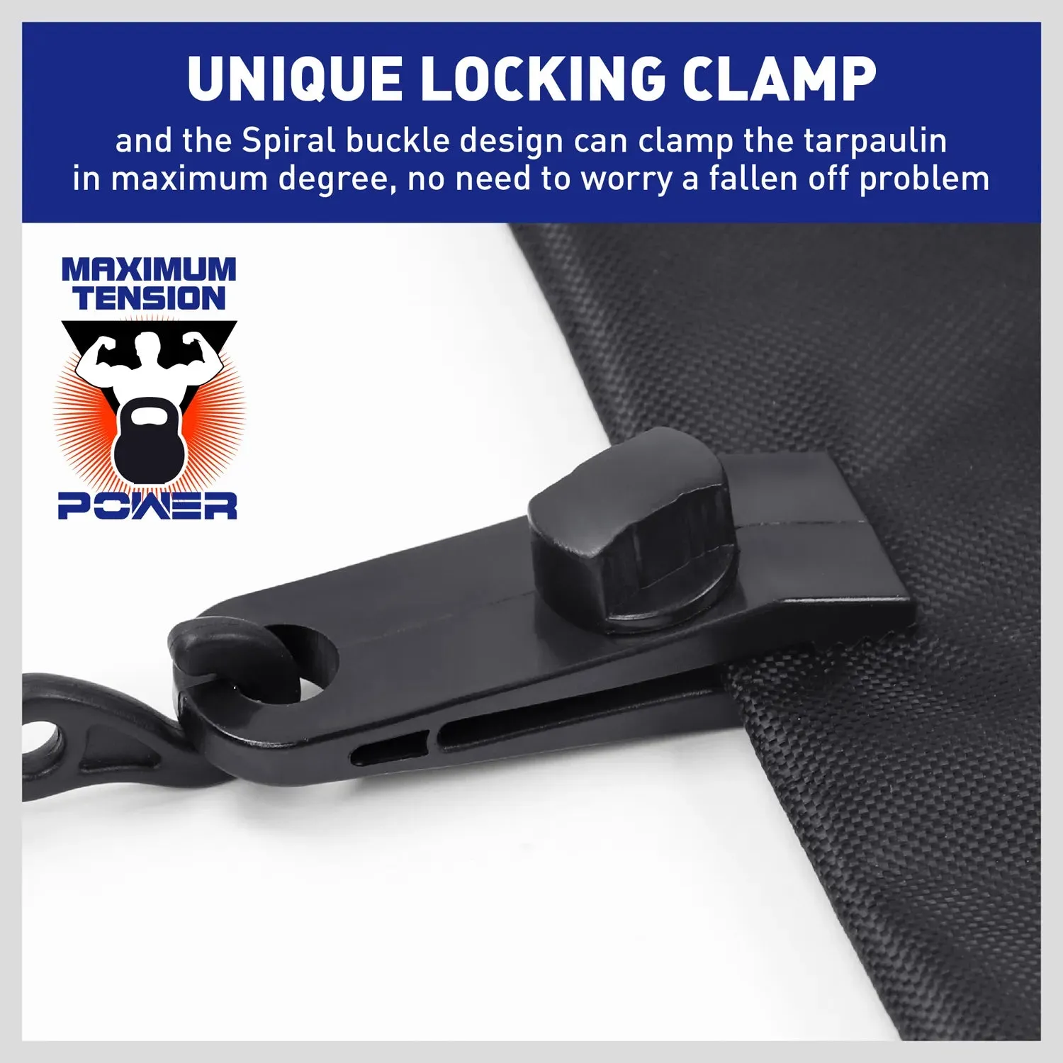 8 Piece Awning Tarp Tent Grommet Clamp Clips Hangers