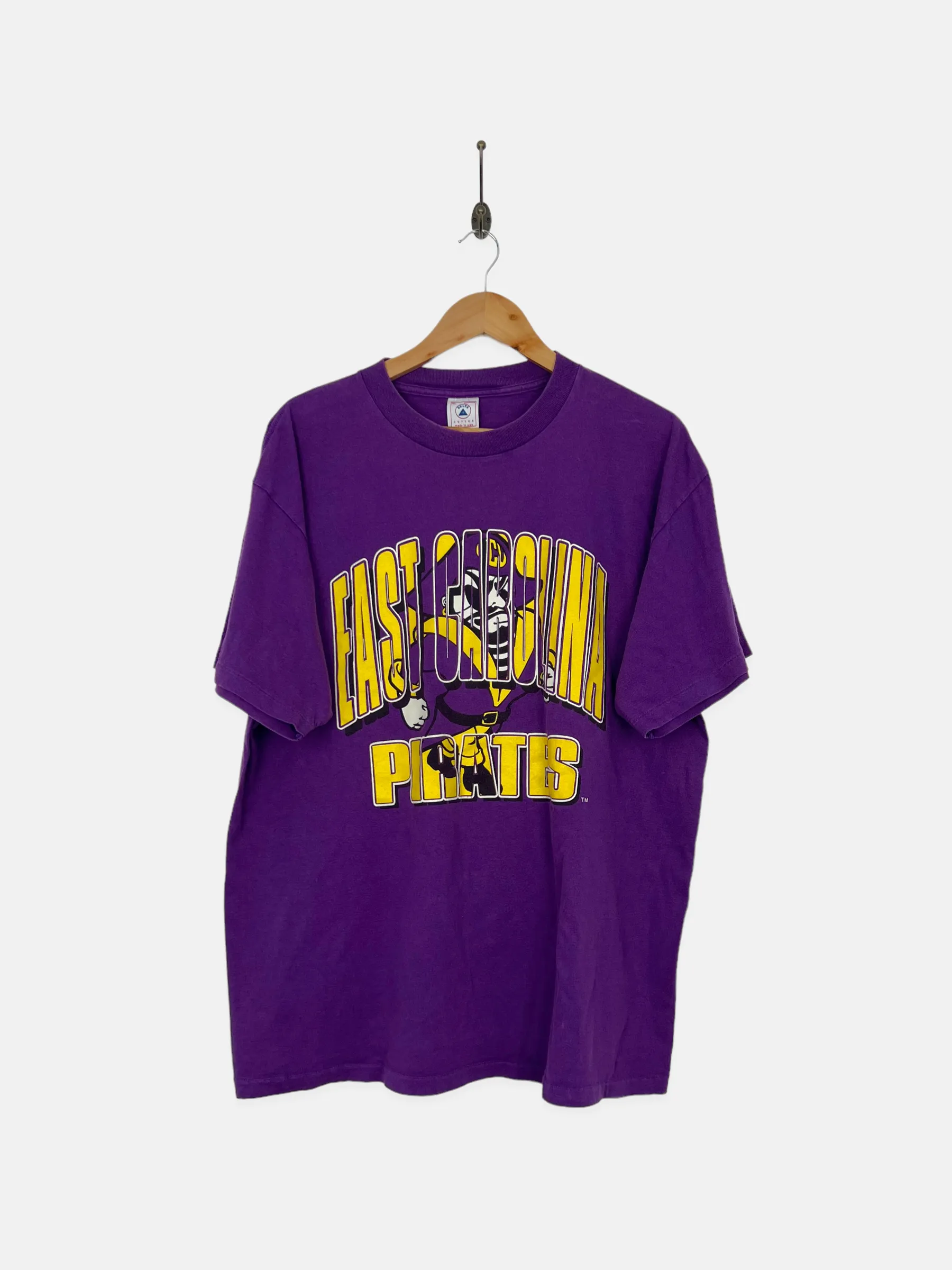 90's East Carolina Pirates USA Made Vintage T-Shirt Size XL