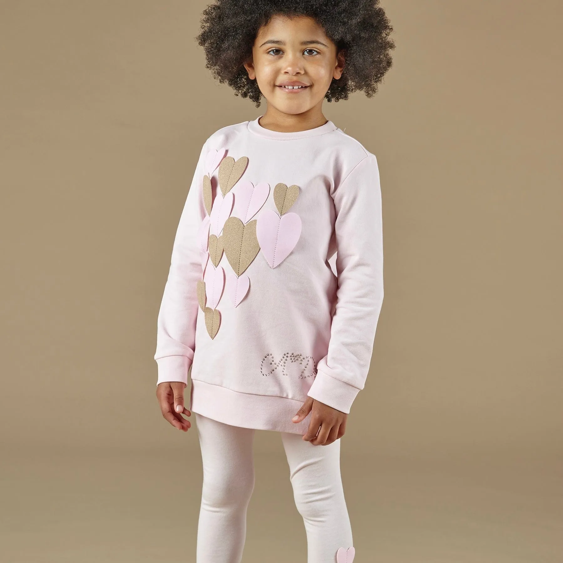 A DEE - Perla Heart Legging Set - Pale Pink