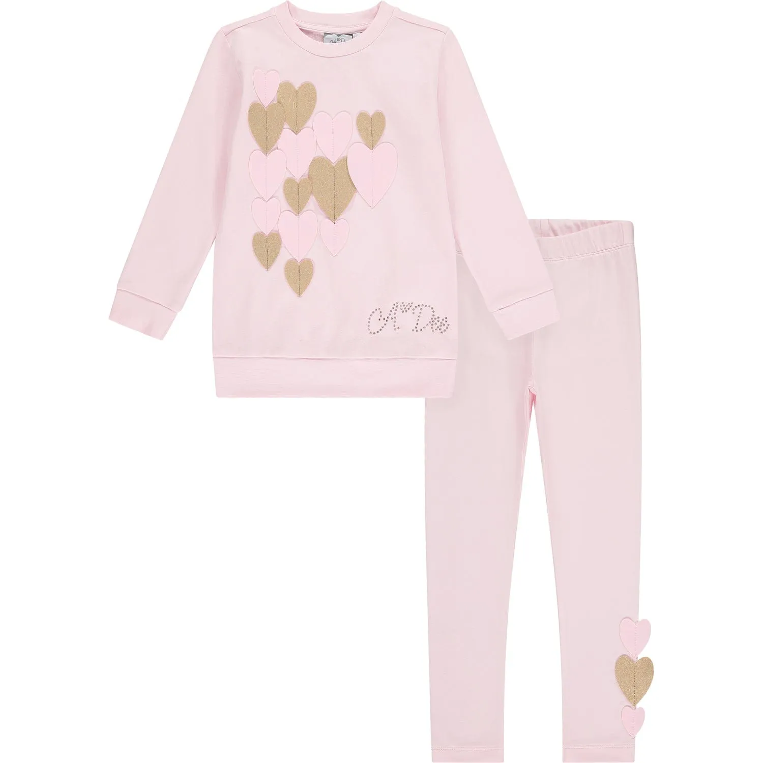 A DEE - Perla Heart Legging Set - Pale Pink