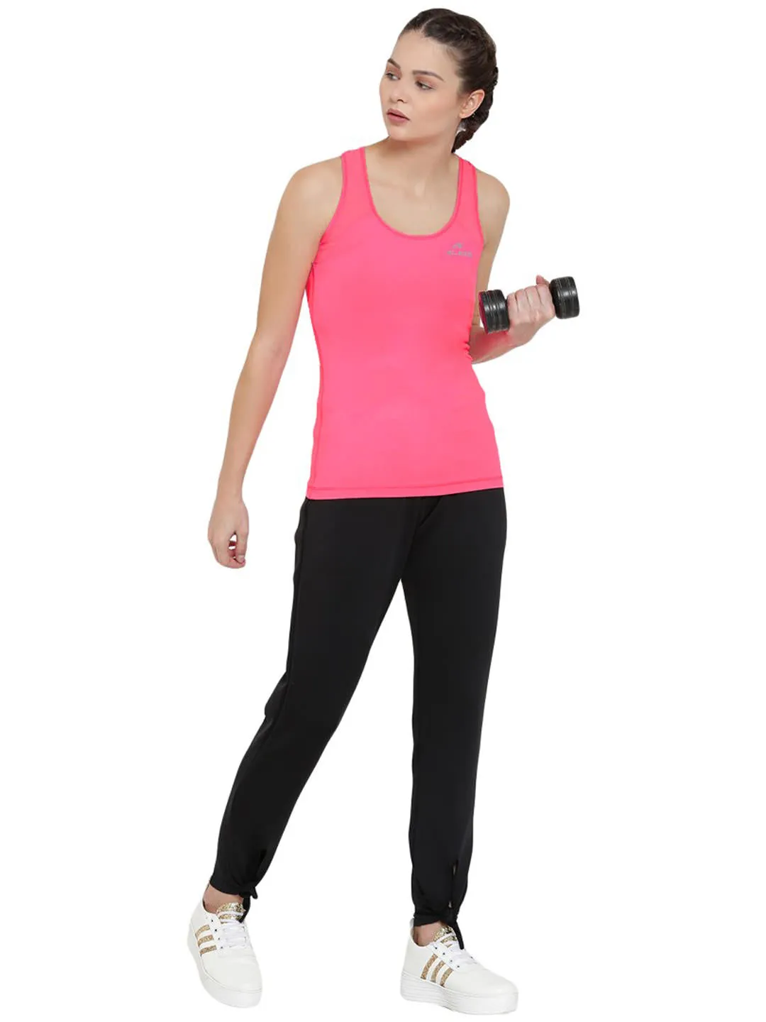Alcis Women Pink Solid Tank Top