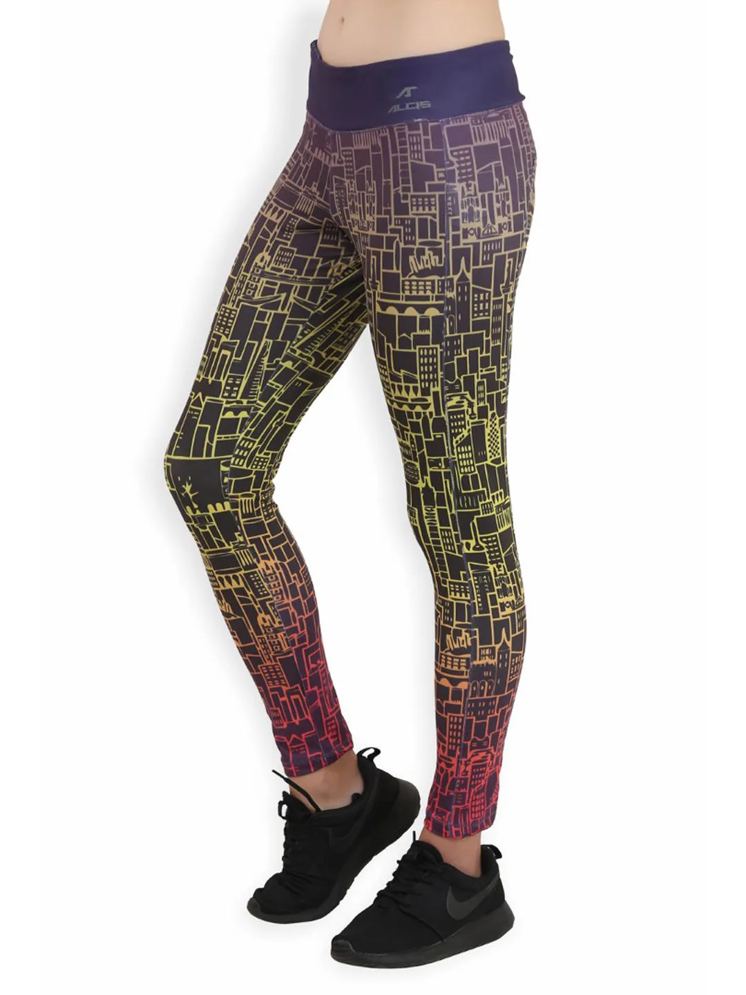 Alcis Womens Printed Multi Color Legging ALWPA003022