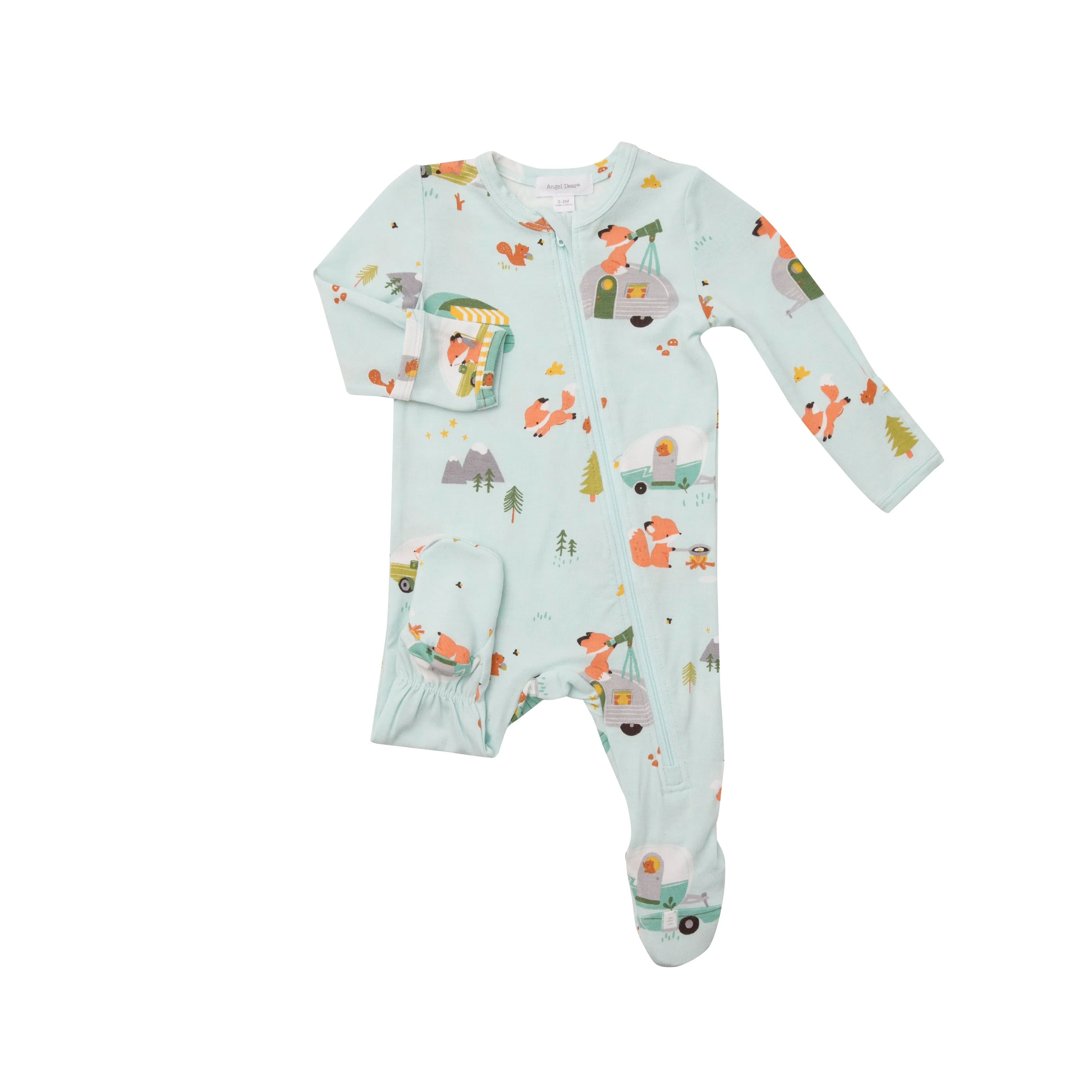 Angel Dear Camping Fox Footie with Zipper