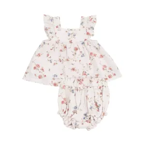 Angel Dear - Pinafore and High Waisted Diaper Cover - Climbing Roses