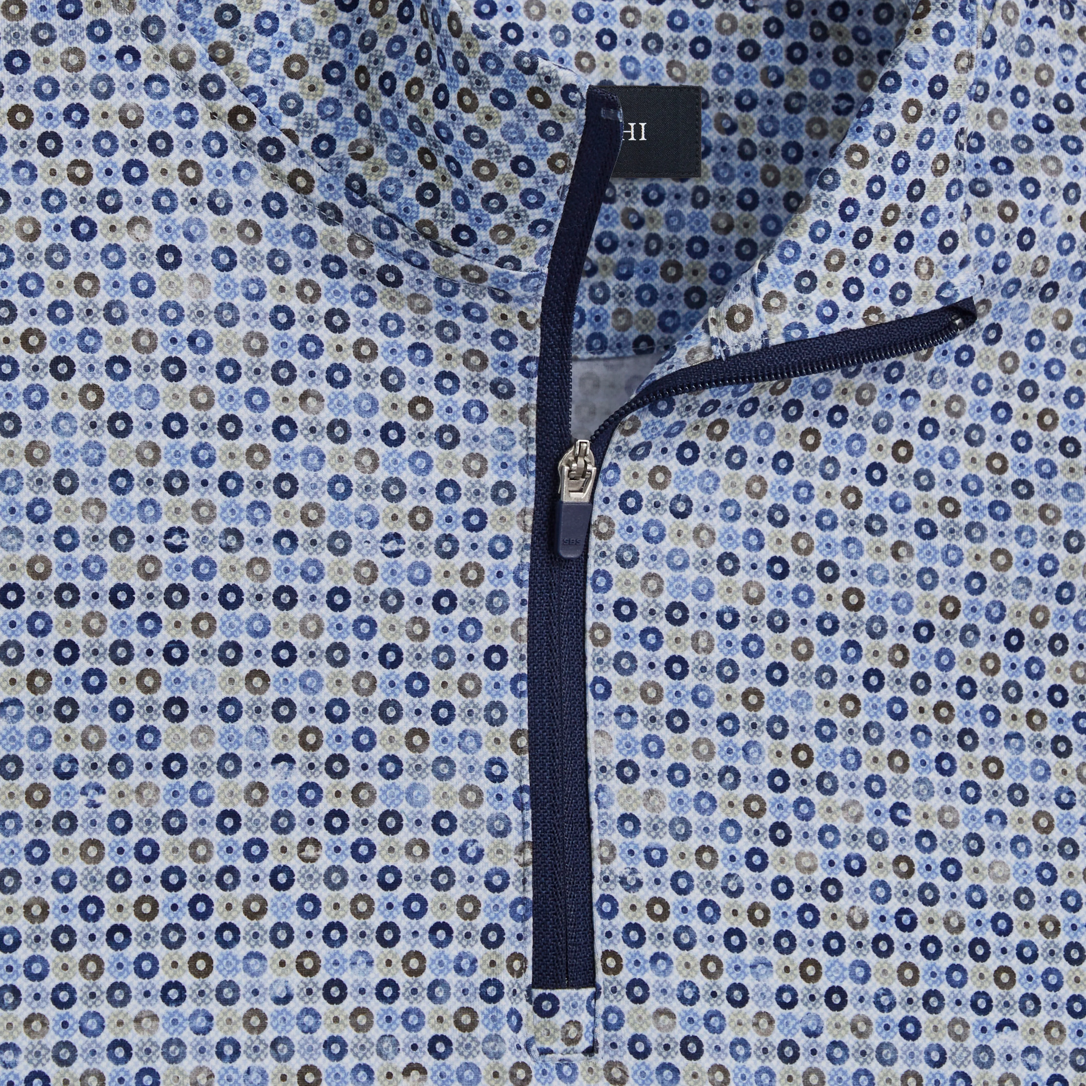 Anthony Floral Mosaic Print OoohCotton Quarter Zip Pullover