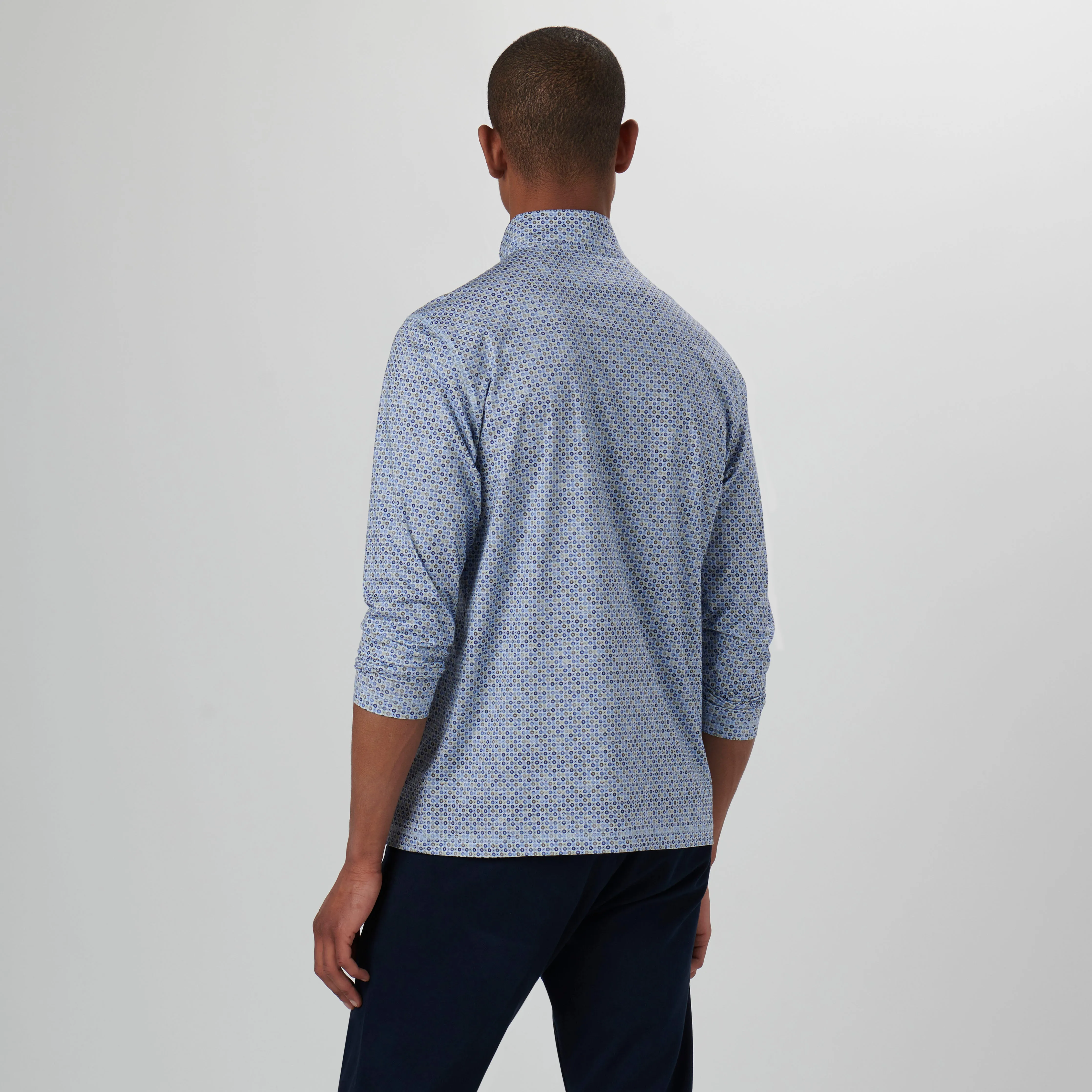 Anthony Floral Mosaic Print OoohCotton Quarter Zip Pullover