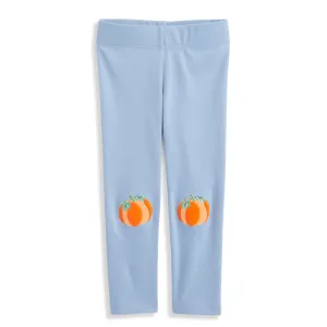 Applique Pima Leggings -- Denim w/ Pumpkins