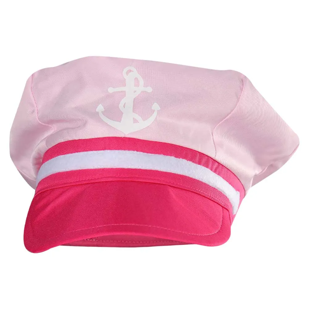 Barbie Cosplay Costume Pink Striped Tops and Gats Outfits Halloween Carnival Suit