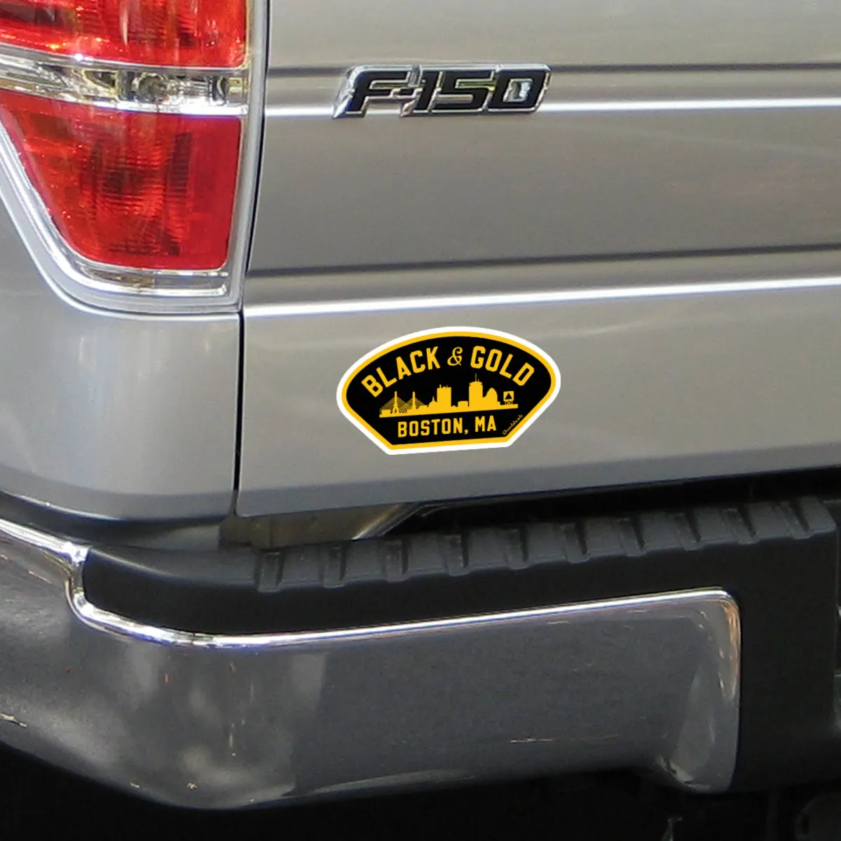 Black & Gold Boston Naval Patch Sticker