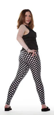 Black and White Dot Leggings