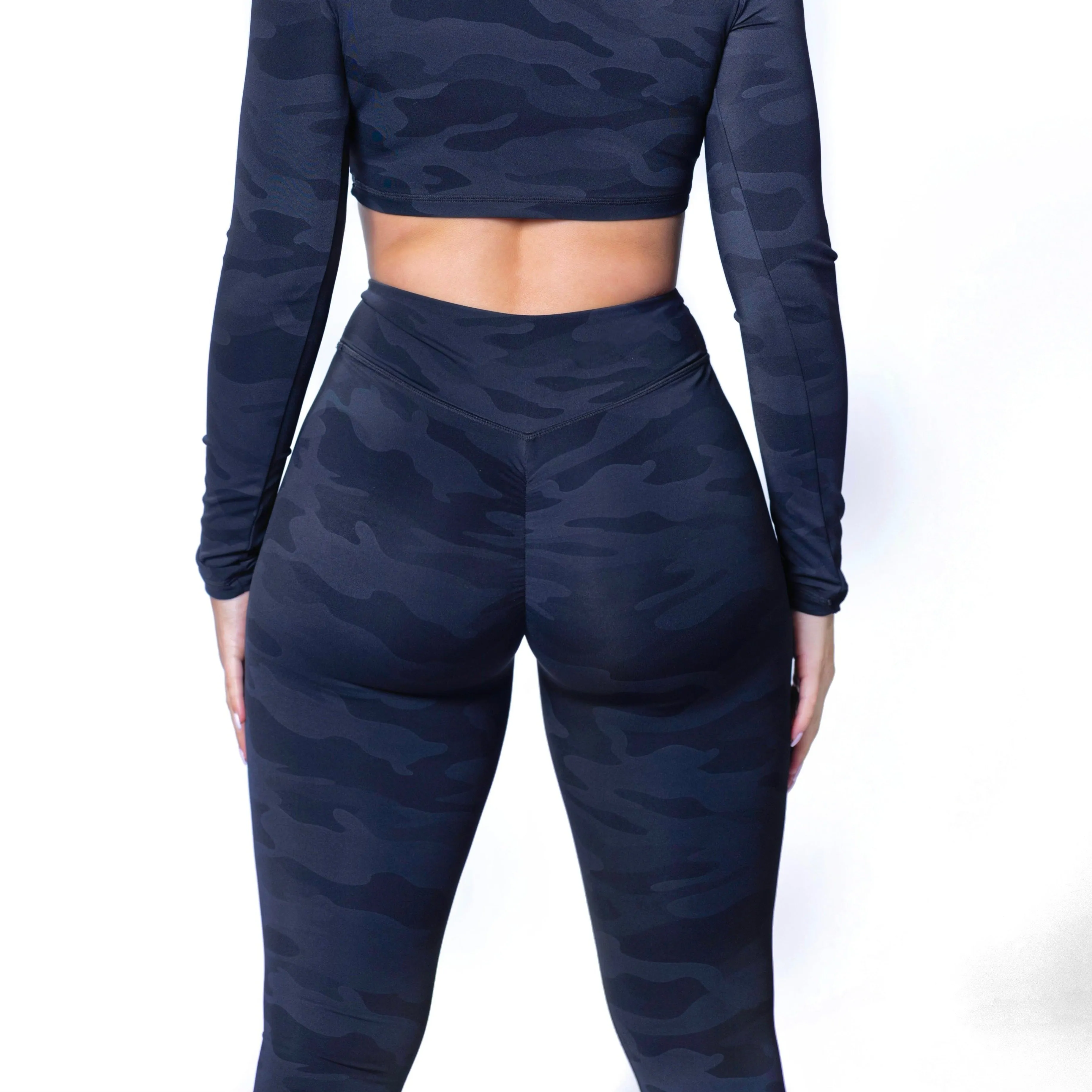 Black Camo Scrunch Leggings