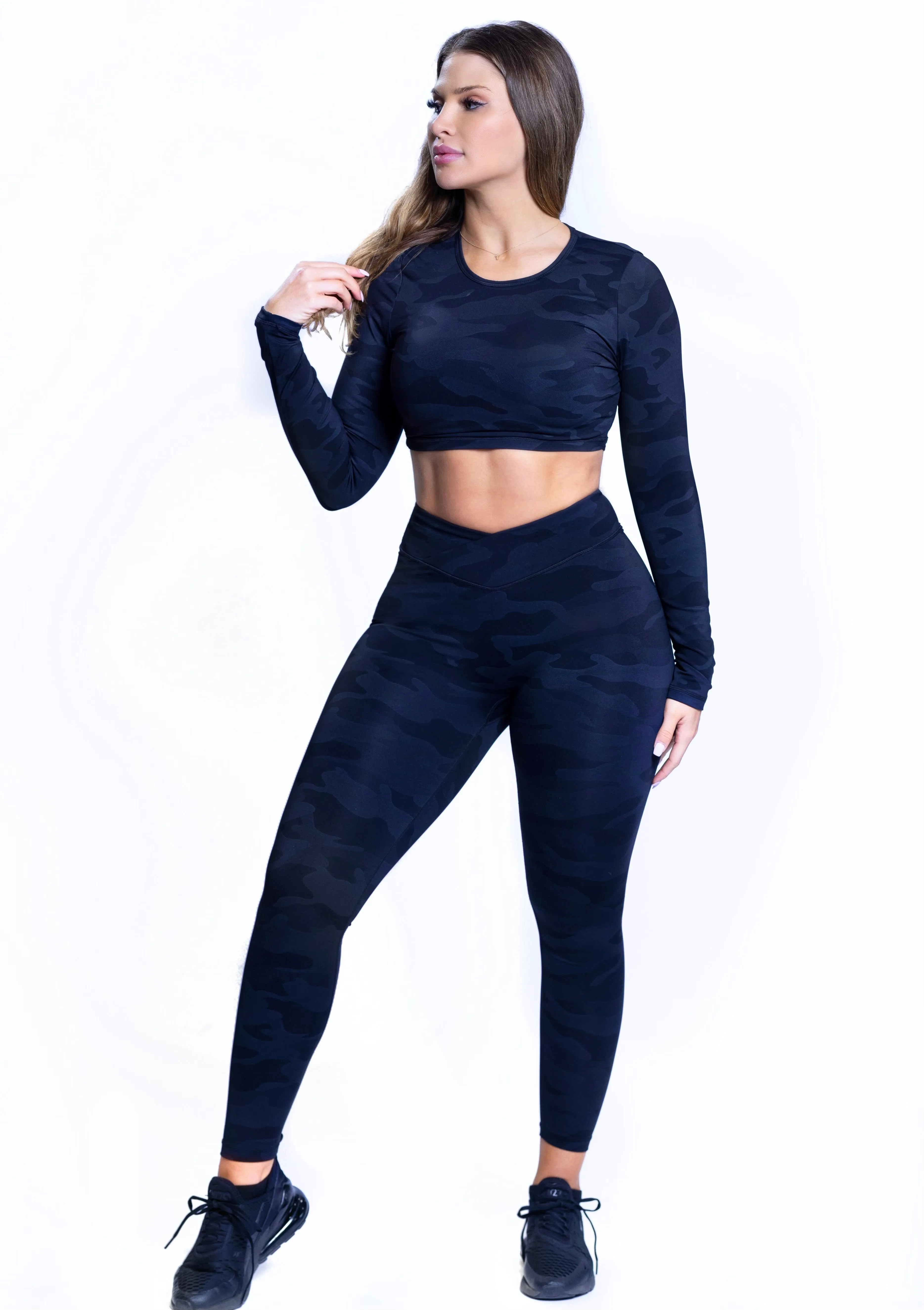 Black Camo Scrunch Leggings