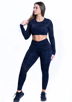 Black Camo Scrunch Leggings