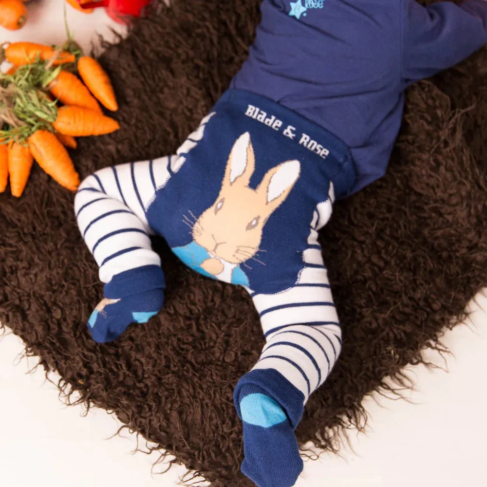Blade & Rose Peter Rabbit Navy Cream Stripe Knitted Leggings
