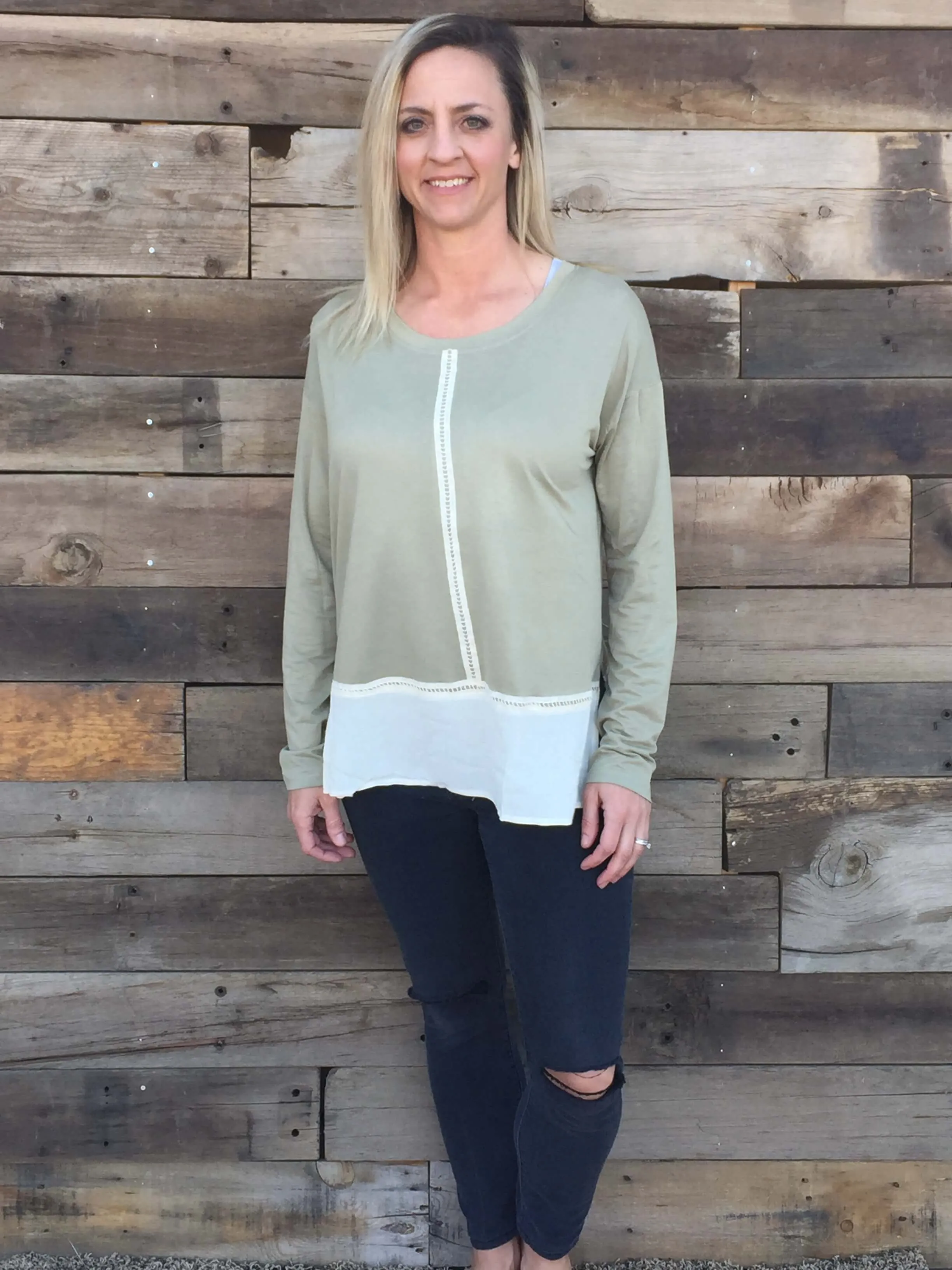 Blocked Bottom Blouse