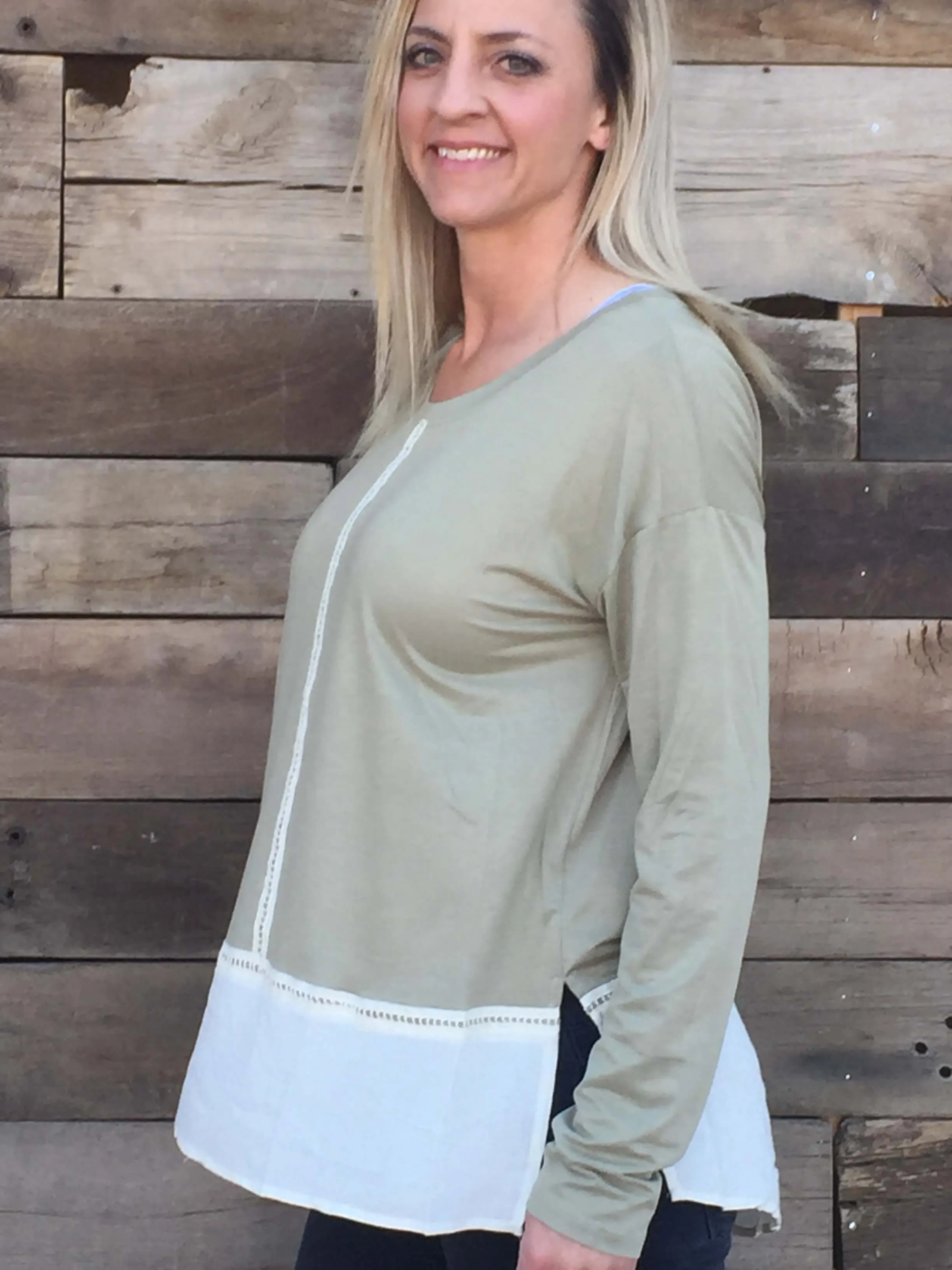 Blocked Bottom Blouse