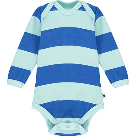 Blue Striped Long Sleeve Bodysuit (Retired)