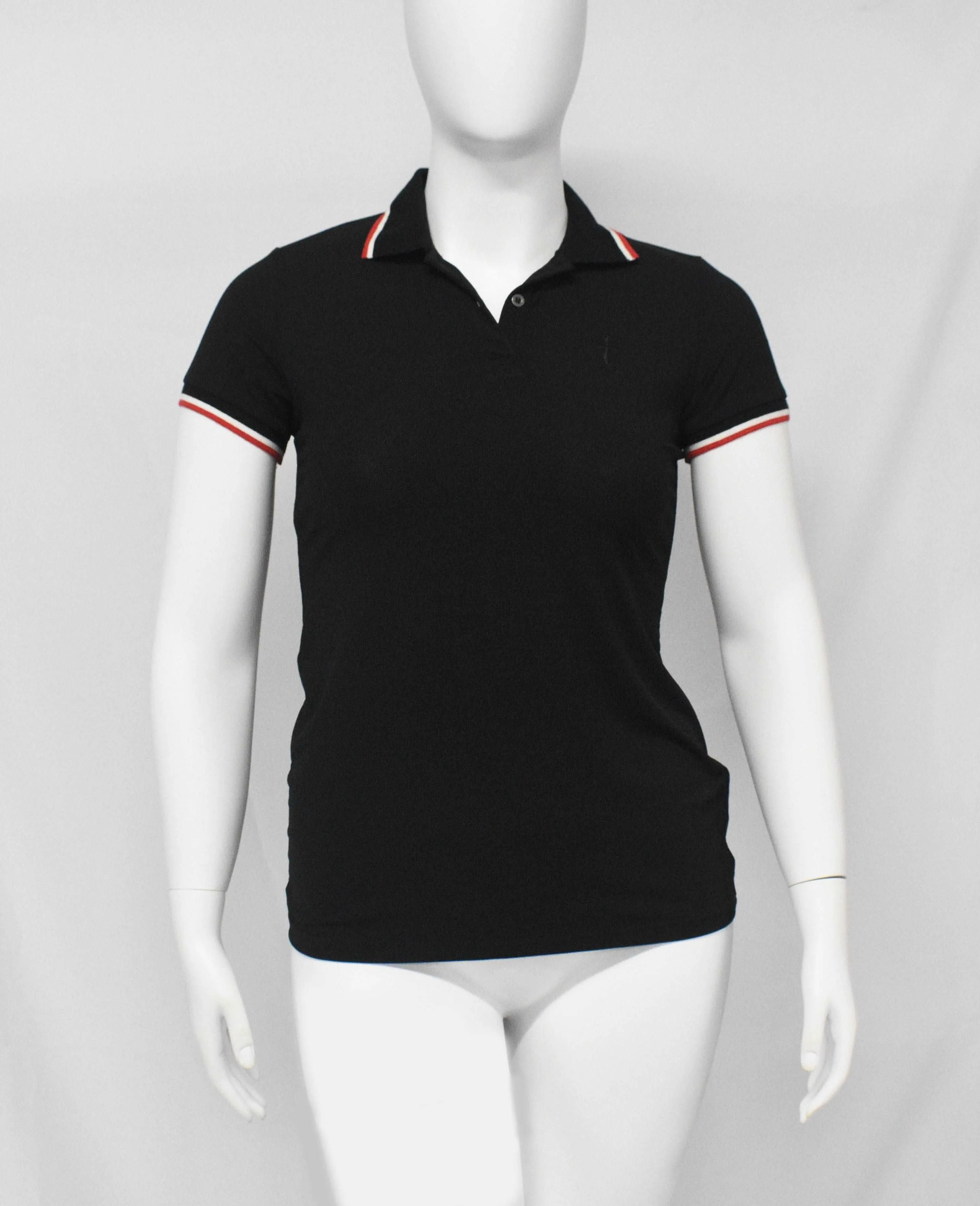 Body Contouring UV Protection Polo's Top-Black