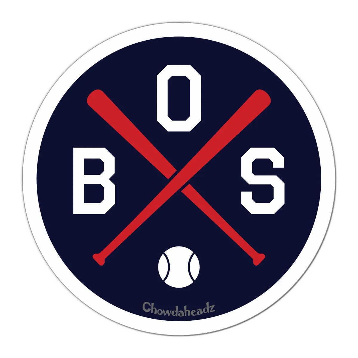 BOS Baseball Emblem Sticker