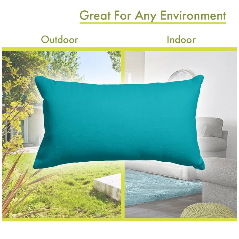Brand new Wittman Indoor/Outdoor Lumbar Pillow in Teal! Retails $65 