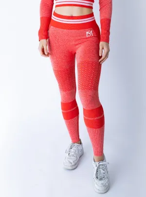 Bright Lines Red Leggings
