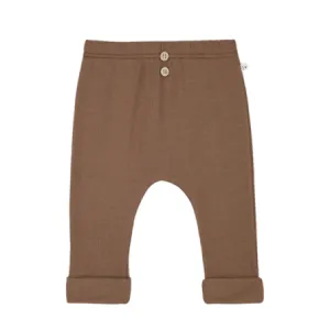Brown Ribbed Leggings