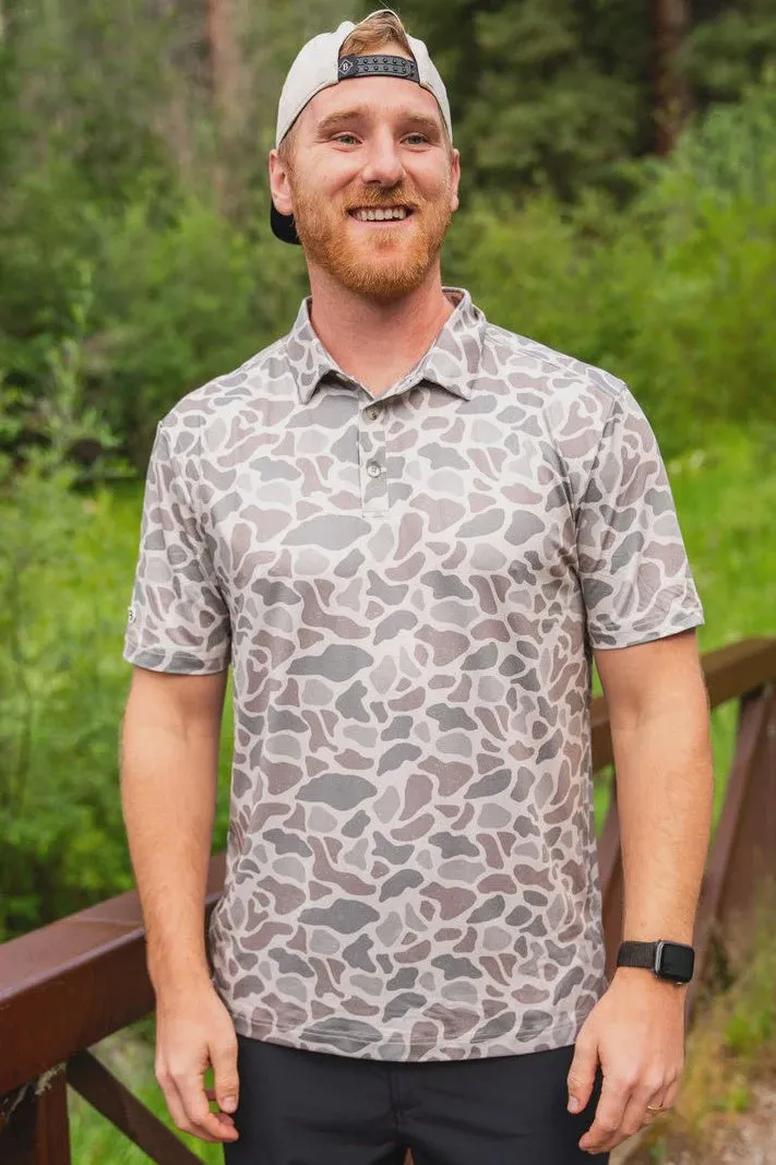 Burlebo Classic Deer Camo Performance Polo