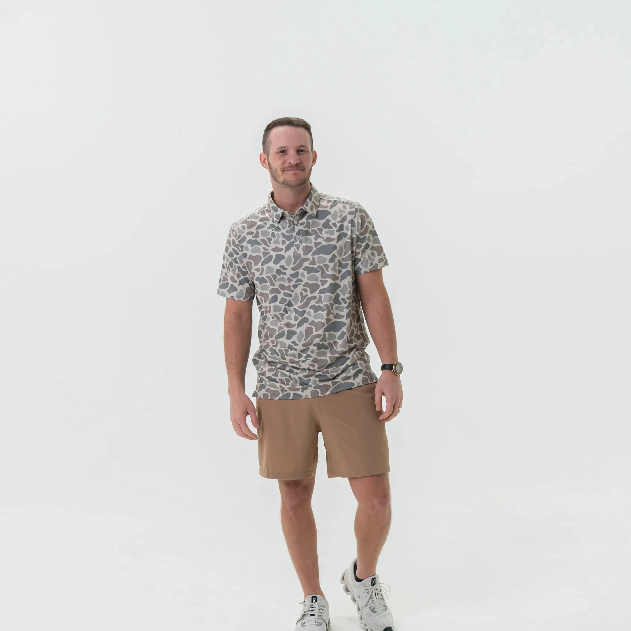 Burlebo Classic Deer Camo Performance Polo