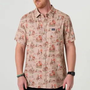 Burlebo Cowboy Up Khaki Perf Button Up