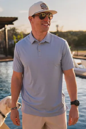 Burlebo Heather Sky Blue Perf Polo