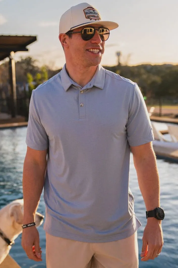 Burlebo Heather Sky Blue Perf Polo