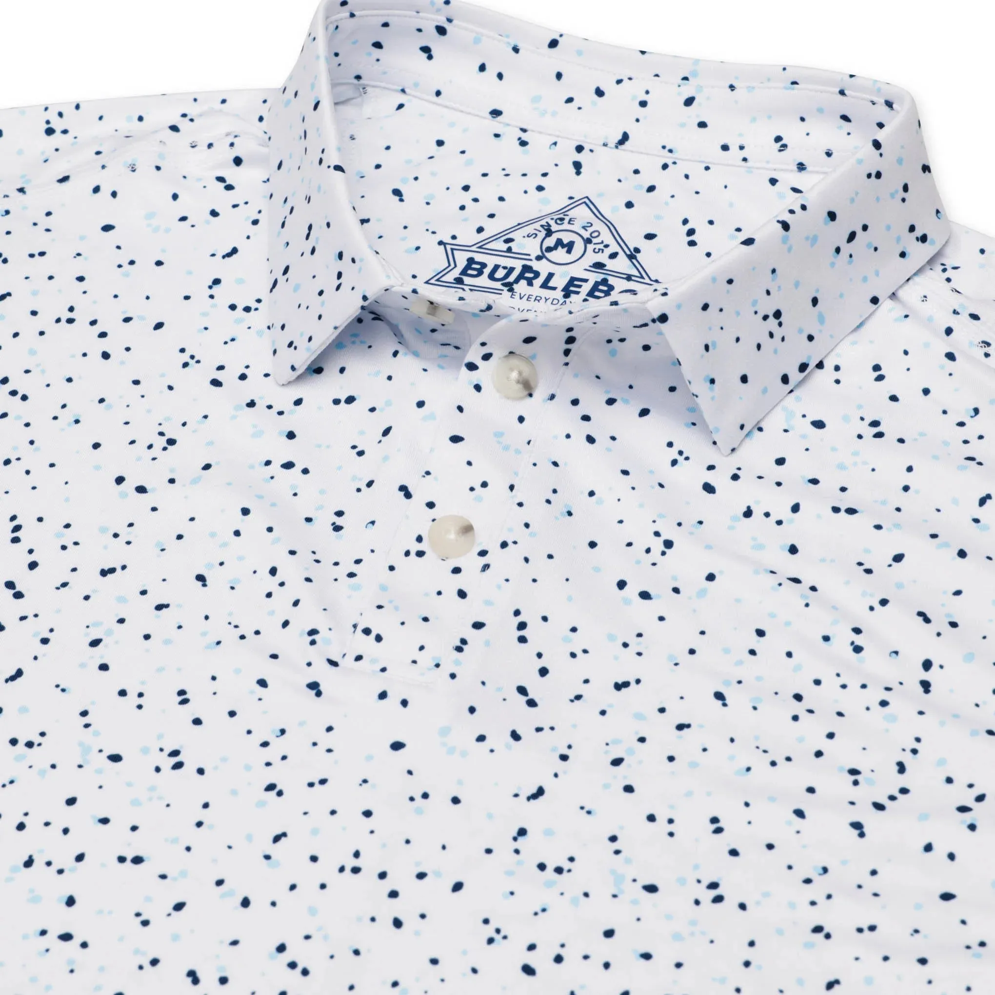Burlebo White Speckled Performance Polo