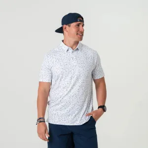 Burlebo White Speckled Performance Polo