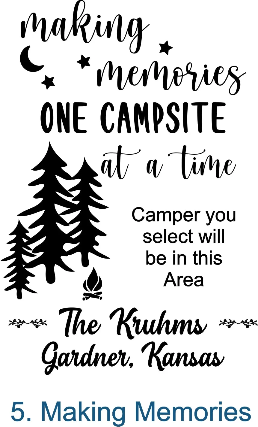 Camper Campsite garden Flag, Personalized bright Camping sign, Camp outdoor Decor, Gift outdoorsman traveler, Custom Decor rv trailer popup