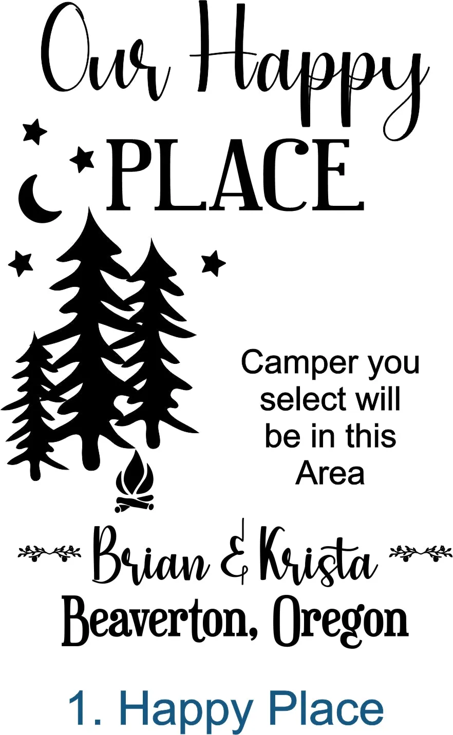 Camper Campsite garden Flag, Personalized bright Camping sign, Camp outdoor Decor, Gift outdoorsman traveler, Custom Decor rv trailer popup