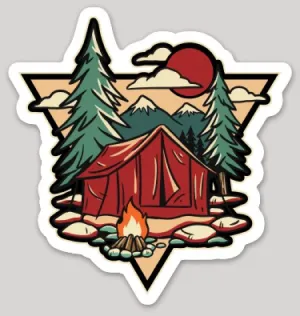Camping Is My Happy Place Sticker