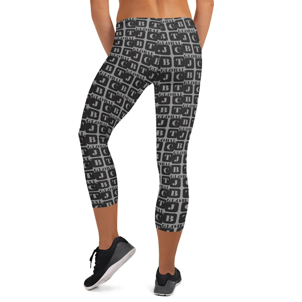 Capri Leggings "2023-0021 Gray (Black Logo)"