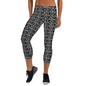 Capri Leggings "2023-0021 Gray (Black Logo)"