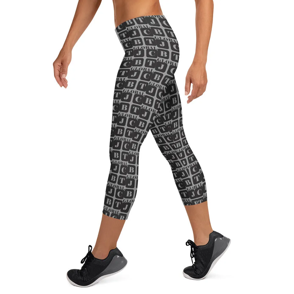 Capri Leggings "2023-0021 Gray (Black Logo)"